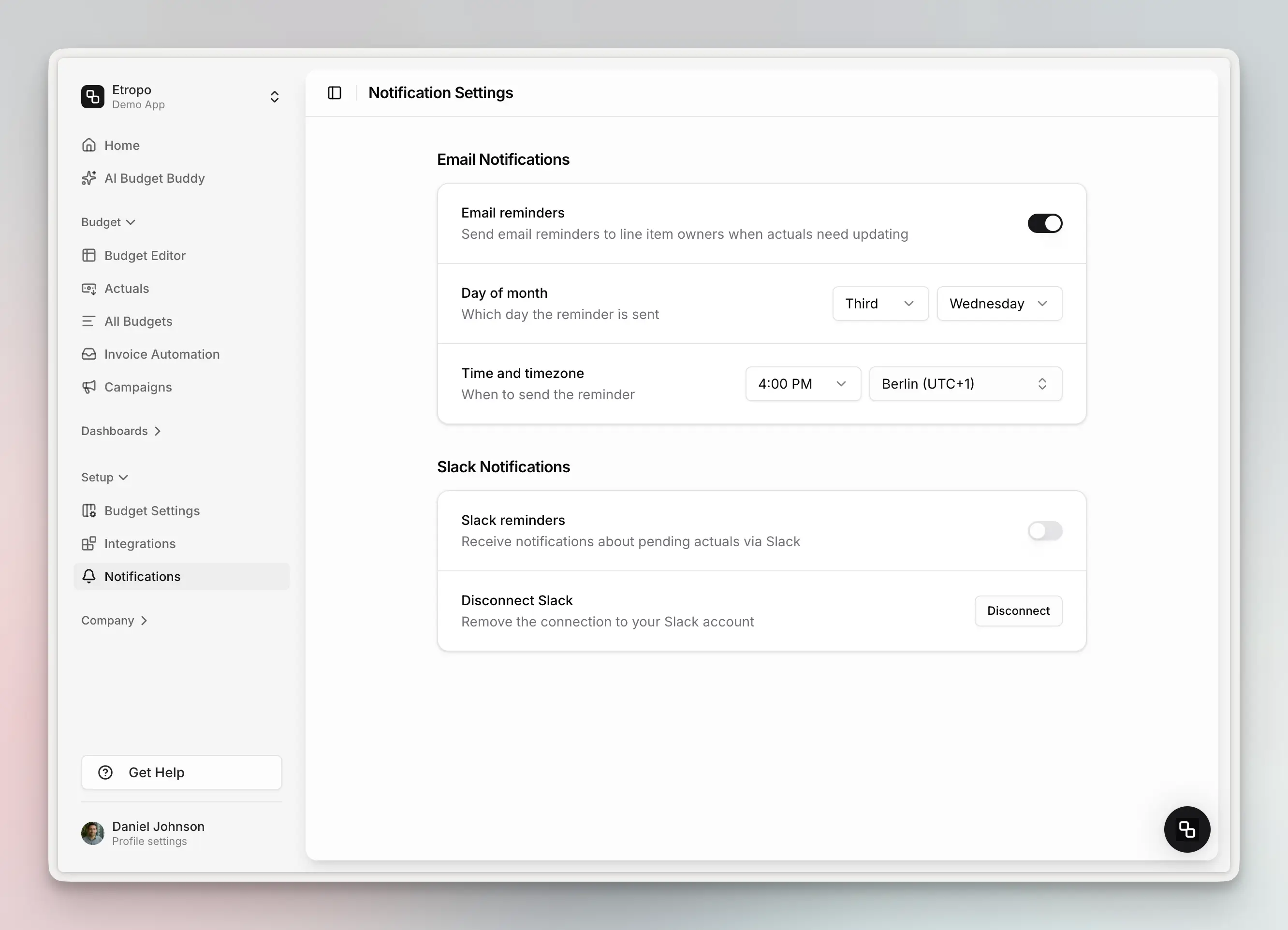 Notification Settings