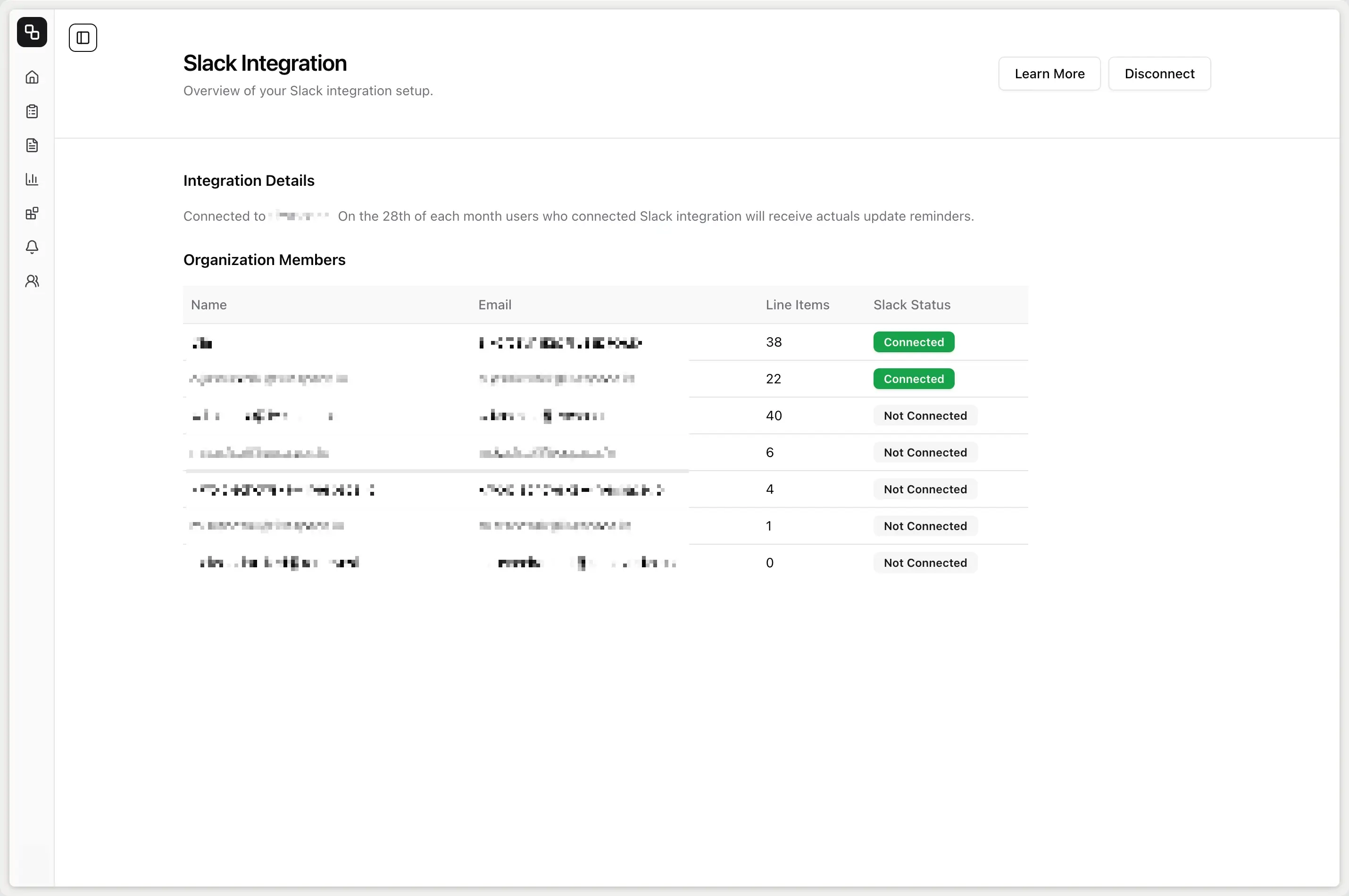 Slack Integration Members